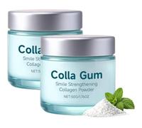 Colla Gum Collagen Powder for Teeth, Teeth Whitening Powder with Collagen & Hydroxyapatite, Poudre De Soin Buccal Renforçant Le Sourire, Protection Des Gencives Et De L'émail Pour Un Usage Quoti (2PC)