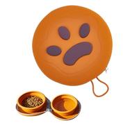 collaapsible Silicone Twin Dog | 2-in-1 Spill Proof Non Slip Silicone Folding Dog Bowl | Pet Foldable Feeding Dish for Camping Hiking Beach Backpacking Outdoors