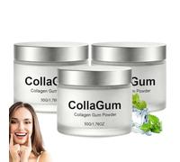 Collabond Colle Gum Collagene Powder, Colle Gum Collagène En Poudre, Collabond Nano Hydroxyapatite Dentifrice Poudre Blanchissante Dents,Collagène Pour Les Dents, Dent Blanche, Protect Gencives (3PC)