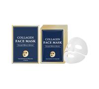 Collägen Face, Avec Rétention D'humidité Pendant La Nuit, 4 Pièces, Masque Facial Hydratant, Traitement Nourrissant Pour Le Visage, Amélioration Du Soutien De La Peau, Pour Peaux Sensibles Mixte