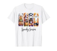Collage Aquarelle Effrayant Saison Halloween T-Shirt