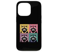 Collage Art Raton Laveur Panda des Ordures Coque pour iPhone 13 Pro