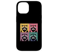 Collage Art Raton Laveur Panda des Ordures Coque pour iPhone 14