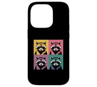 Collage Art Raton Laveur Panda des Ordures Coque pour iPhone 14 Pro