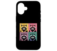 Collage Art Raton Laveur Panda des Ordures Coque pour iPhone 16