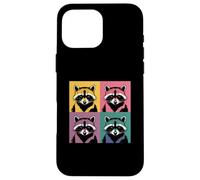 Collage Art Raton Laveur Panda des Ordures Coque pour iPhone 16 Pro Max