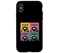 Collage Art Raton Laveur Panda des Ordures Coque pour iPhone X/XS