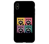 Collage Art Raton Laveur Panda des Ordures Coque pour iPhone XS Max