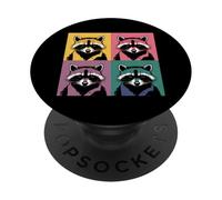 Collage Art Raton Laveur Panda des Ordures PopSockets PopGrip Adhésif