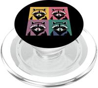 Collage Art Raton Laveur Panda des Ordures PopSockets PopGrip pour MagSafe