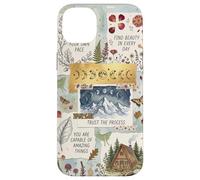 Collage botanique Cottagecore avec Citation Positive Coque pour iPhone 14 Plus