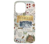 Collage botanique Cottagecore avec Citation Positive Coque pour iPhone 14 Pro Max