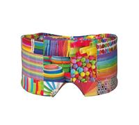 Collage coloré confortable, cache-oreilles pour dormir, bandeau chaud et design double face peuvent tous être utilisés. Convient pour la méditation et le yoga.