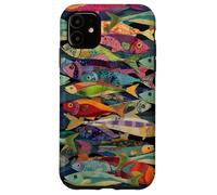 Collage coloré Motif Poisson rétro océan pêche esthétique Coque pour iPhone 11