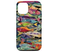 Collage coloré Motif Poisson rétro océan pêche esthétique Coque pour iPhone 12/12 Pro
