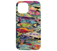 Collage coloré Motif Poisson rétro océan pêche esthétique Coque pour iPhone 15