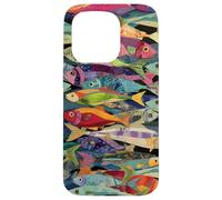 Collage coloré Motif Poisson rétro océan pêche esthétique Coque pour iPhone 15 Pro