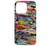 Collage coloré Motif Poisson rétro océan pêche esthétique Coque pour iPhone 15 Pro Max
