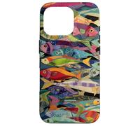 Collage coloré Motif Poisson rétro océan pêche esthétique Coque pour iPhone 16 Pro