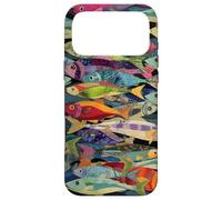 Collage coloré Motif Poisson rétro océan pêche esthétique Coque pour iPhone 17 Pro Max