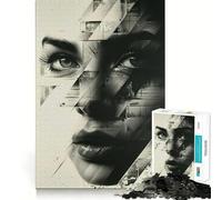 Collage d'affiches avec Puzzles de Visages de 1000 pièces pour Adultes Jeu de réflexion Intelligent Amusant et précis Décoration Artistique (50x75cm)