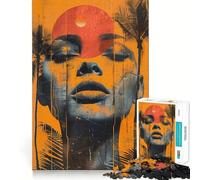 Collage d'affiches avec Visages d'adolescents, Puzzle de 1000 pièces, Casse-tête Mental, détente et Assemblage d'images, Cadeau touchant (50x75cm)