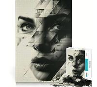 Collage d'affiches avec Visages, Puzzle de 1000 pièces pour Adultes et Adolescents, Jouet Anti-Stress, Cadeau de Noël (38x52cm)