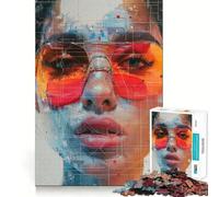 Collage d'affiches avec Visages, Puzzle de 1000 pièces pour Adultes, Puzzle cérébral Relaxant, Image à Assembler, Cadeau de Noël (50x75cm)