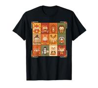 Collage d'animaux Kawaii Automne Automne T-Shirt