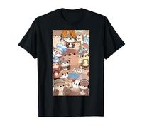 Collage d'animaux Marins Mignon de Loutre Kawaii T-Shirt