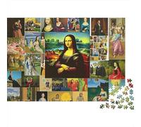 Collage d'art Mona Lisa Puzzle 1000 Pièces Adulte en Carton Épais Et Robuste, Puzzle Brain Training Puzzle pour Une Activité Fuzzle Après L'école, Passion Nature Et Faune 38x26cm/1000pcs