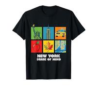 Collage d'art Souvenir des icônes de la Ville de New York T-Shirt