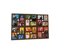 vidaXL Collage de cadres photo de photo 24x(10x15 cm) Marron foncé MDF Marron G