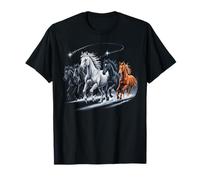 Collage de chevaux pour homme femme garçon fille T-Shirt