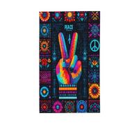 Collage de divers symboles de paix drapeaux de maison de cour, bannière de vœux de saison avec œillets, décoration intérieure ou extérieure