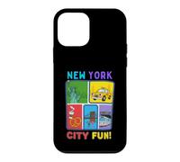 Collage de Monuments emblématiques Amusants de New York pour Enfants Coque pour iPhone 12 Mini