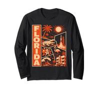 Collage de Monuments Vintage de la Florida Sunshine State Pride Manche Longue
