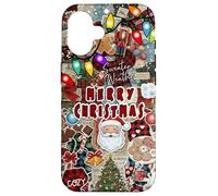 Collage de Noël Vintage Lumières de Noël pour Filles Coque pour iPhone 16