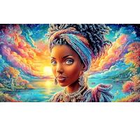 Collage de Paysage Fantastique en 4 Parties Puzzle 1000 pièces - DéFi éduchatiF Difficile pour Adultes Activité à Domicile 38x52/1000pcs