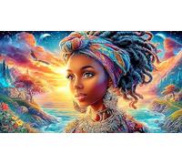 Collage de Paysage Fantastique en 4 Parties Puzzle 1000 pièces en Papier recyclé - Jeu Familial Amusant & Activité à Domicile Idée Cadeau Parfaite pour Adultes 38x26/1000pcs