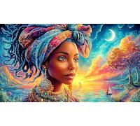 Collage de Paysage Fantastique en 4 Parties Puzzle 1000 pièces pour Adultes - Activité Familiale DéFi éduchatiF & Détente 38x26/1000pcs