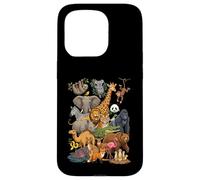 Collage de Personnages Ultimate Wild Animal Kingdom Coque pour iPhone 15 Pro