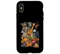 Collage de Personnages Ultimate Wild Animal Kingdom Coque pour iPhone X/XS