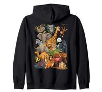 Collage de Personnages Ultimate Wild Animal Kingdom Sweat à Capuche
