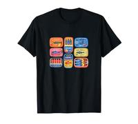 Collage de Sardines rétro pour Amateurs de Fruits de mer T-Shirt