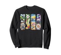 Collage de scènes d'aquarelle de Voyage Mississippi Sweatshirt