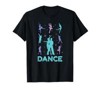 Collage de Silhouettes de Danse colorées T-Shirt