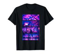 Collage de Ville de Style Japonais Austin Texas Night Drive T-Shirt