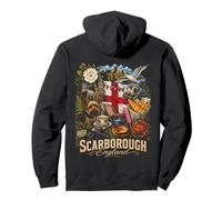 Collage de Voyage à Scarborough, Angleterre, Yorkshire Sweat à Capuche