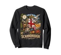Collage de Voyage à Scarborough, Angleterre, Yorkshire Sweatshirt